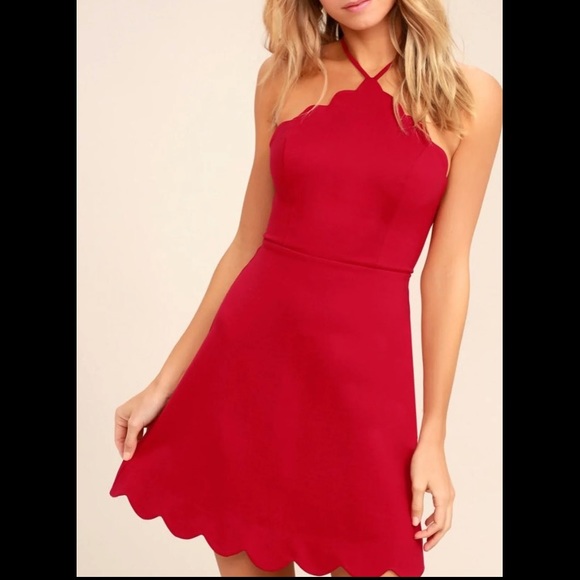 Red mini dress - Picture 2 of 4